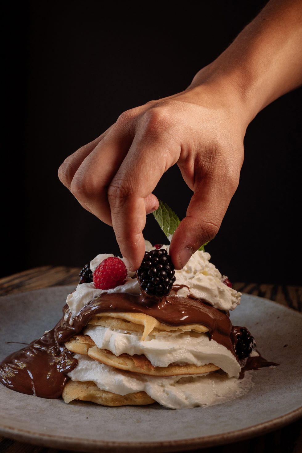Fotografía de gastronomía postre tortitas